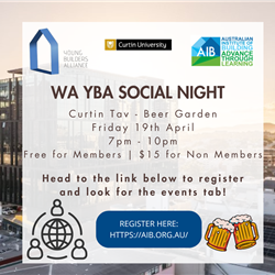 WA Young Builders Alliance Social Night @ The Curtin Tav